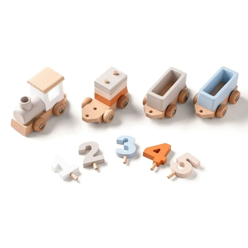 Montessori Wooden Train Toy Set ™TheTinyLions