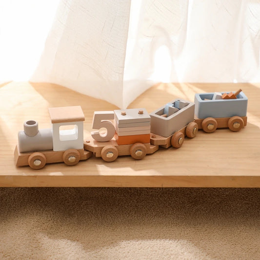 Montessori Wooden Train Toy Set ™TheTinyLions