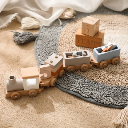 Montessori Wooden Train Toy Set ™TheTinyLions